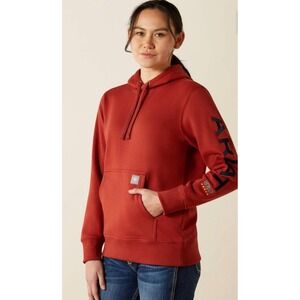 Ariat Women's Size XS Rebar Water Repellent Full Range of Motion Red Hoodie NWT